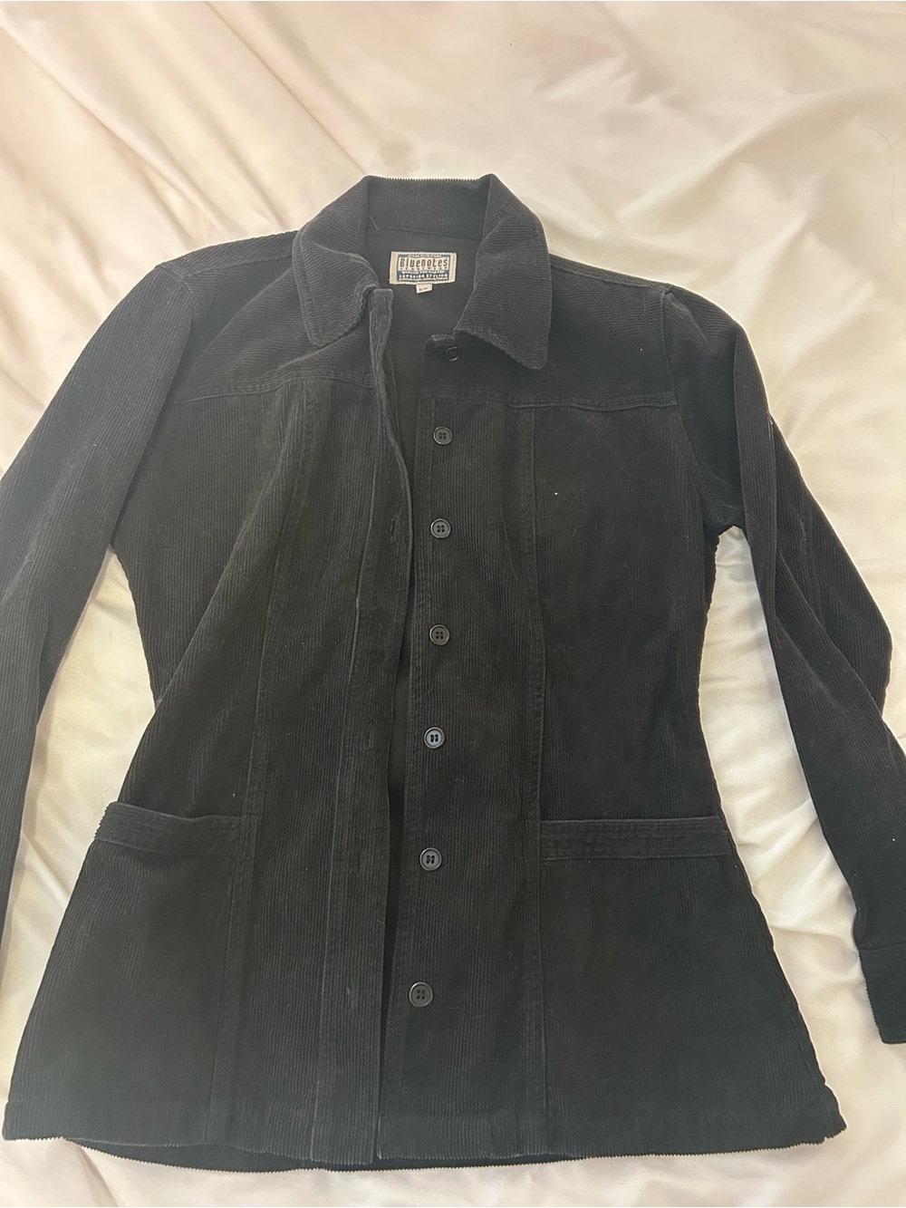 Bluenotes Black Corduroy Button-Front Jacket